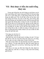 Vôi - Hoá dược rẻ tiền cho nuôi trồng thuỷ sản pptx