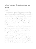 Đề :Cảm nhận của em về “Chuyện người con gái Nam Xương” doc