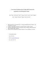 Báo cáo khoa học nông nghiệp 