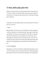 12 thực phẩm giúp giảm đau pdf