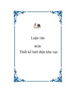 đề tài luận văn thiết kế lưới điện khu vực