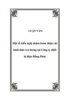 đề tài một số kiến nghị nhằm hoàn thiện các hình thức trả lương ở công ty thiết bị điện hồng phúc