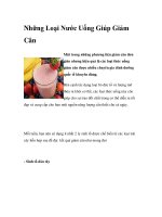 Những Loại Nước Uống Giúp Giảm Cân ppt