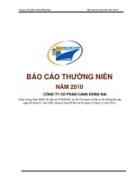 BÁO CÁO THƯỜNG NIÊN NĂM 2010 CÔNG TY CỔ PHẦN CẢNG ĐỒNG NAI