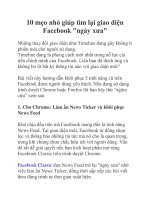 10 mẹo nhỏ giúp tìm lại giao diện Facebook 