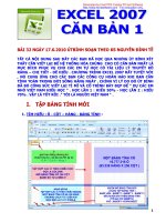 Excel 2007 căn bản 1 ppt