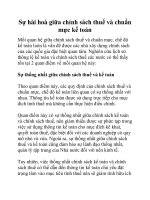 Sự hài hoà giữa chính sách thuế và chuẩn mực kế toán ppt