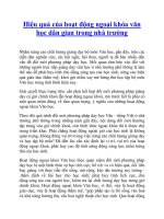 Hiệu quả của hoạt động ngoại khóa văn học dân gian trong nhà trường pptx