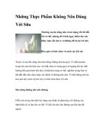 Những Thực Phẩm Không Nên Dùng Với Sữa doc