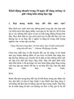 Khởi động nhanh trong 10 ngày để tăng cường và giữ vững khả năng học tập docx