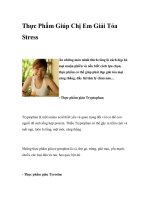 Thực Phẩm Giúp Chị Em Giải Tỏa Stress pptx