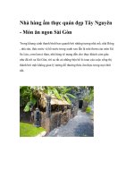 Nhà hàng ẩm thực quán đẹp Tây Nguyên - Món ăn ngon Sài Gòn docx