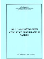 báo cáo thường niên 2011 công ty cổ phần lilama 18