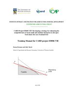 Báo cáo khoa học nông nghiệp 