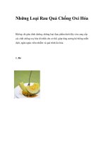 Những Loại Rau Quả Chống Oxi Hóa ppt