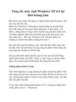 Tăng tốc máy tính Windows XP trở lại thời hoàng kim pdf
