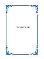 tiểu luận nhà máy chế tạo máy bay