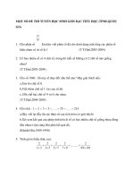 MỘT SỐ ĐỀ THI TUYỂN HỌC SINH GIỎI BẬC TIỂU HỌC-TỈNH-QUỐC GIA (1) doc