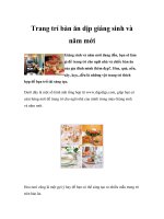 Trang trí bàn ăn dịp giáng sinh và năm mới doc