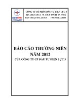 báo cáo thường niên 2012 công ty cổ phần đầu tư điện lực 3