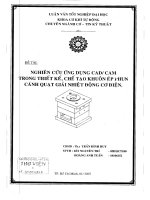 Nghiên cứu ứng dụng CAD CAM trong thiết kế, chế tạo khuôn ép phun cánh quạt giải nhiệt động cơ điện