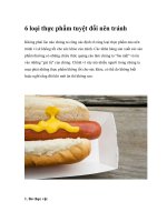 6 loại thực phẩm tuyệt đối nên tránh pot