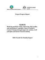 Báo cáo khoa học nông nghiệp 