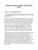 Thông báo nâng cấp phần mềm HTKK v3.0.1 potx