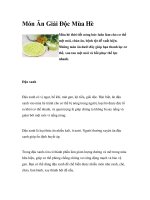 Món Ăn Giải Độc Mùa Hè pptx