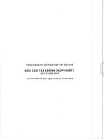 Tổng công ty cổ phần vận tải dầu khí báo cáo tài chính (hợp nhất) quý 4 năm 2013