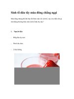 Sinh tố dâu tây mùa đông chẳng ngại ppt