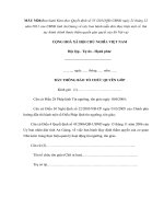 MẪU BẢN THÔNG BÁO TỔ CHỨC QUYÊN GÓP pptx