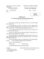 MẪU THÔNG BÁO V/v: Chấm dứt nộp hồ sơ khai thuế qua đại lý thuế pot