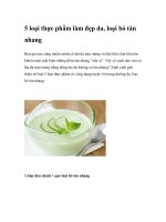 5 loại thực phẩm làm đẹp da, loại bỏ tàn nhang docx