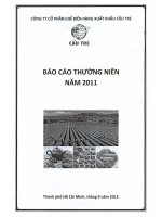 báo cáo thường niên 2011 công ty cổ phần chế biến hàng xuất khẩu cầu tre