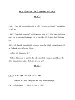 MỘT SỐ ĐỀ THI CÁC Ở TRƯỜNG TIỂU HỌC ĐỀ SỐ 4 doc