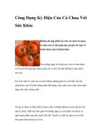 Công Dụng Kỳ Diệu Của Cà Chua Với Sức Khỏe pptx