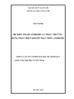 hệ điều hành android và thực thi ứng dụng phát hiện khuôn mặt trên android