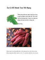 Ăn Gì Để Đánh Tan Mỡ Bụng pptx