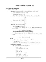 chương 2 không gian vectơ