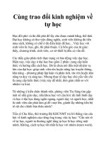 Cùng trao đổi kinh nghiệm về tự học potx