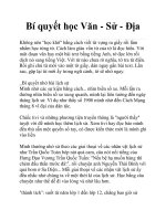 Bí quyết học Văn - Sử - Địa Không nên 