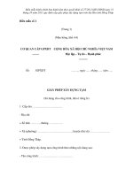 MẪU GIẤY PHÉP XÂY DỰNG TẠM ppt