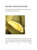 Sầu riêng và 10 lợi ích cho sức khỏe docx