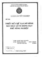 Thiết kế chế tạo mô hình máy đục lỗ tự động bạt phủ nông nghiệp