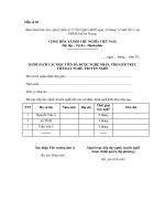 MẪU DANH SÁCH CÁC HỌC VIÊN ĐÃ ĐƯỢC NGHỆ NHÂN, THỢ GIỎI TRỰC TIẾP DẠY NGHỀ, TRUYỀN NGHỀ pdf