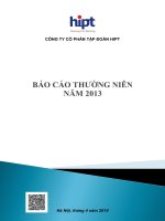 BÁO cáo THƯỜNG NIÊN 2013 CÔNG TY cổ PHẦN tập đoàn HIPT