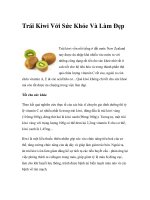 Trái Kiwi Với Sức Khỏe Và Làm Đẹp ppt
