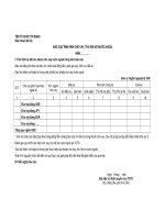 MẪU BÁO CÁO TÌNH HÌNH CHO VAY, THU HỒI NỢ NƯỚC NGOÀI NĂM pptx