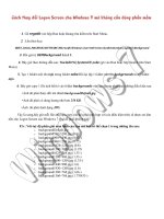 Cách thay đổi Logon Screen cho Windows 7 mà không cần dùng phần mềm pdf